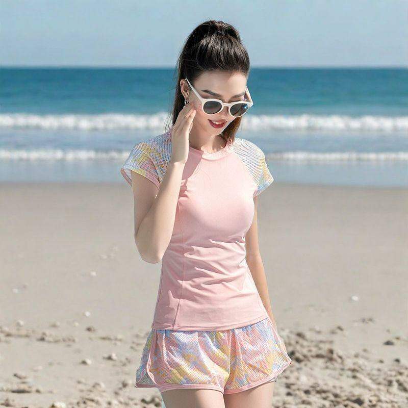 泳衣女泡温泉保守分体式高级遮肚显瘦2025新款爆款大码胖mm游泳装