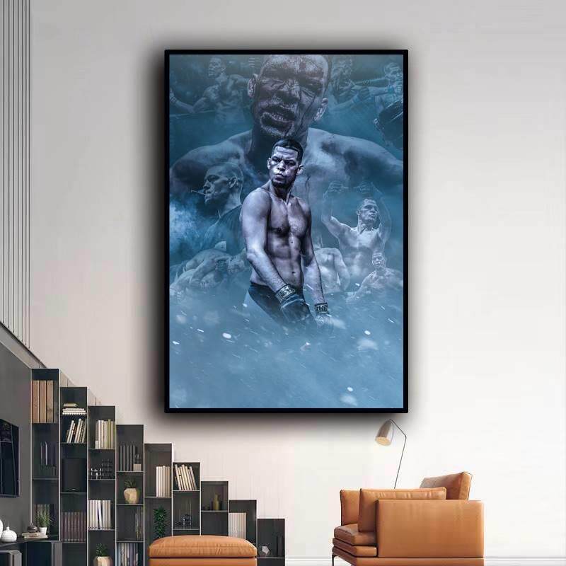 ufc小麻内特迪亚兹挂画mma综合格斗拳击馆武术馆装饰画跆拳道壁画