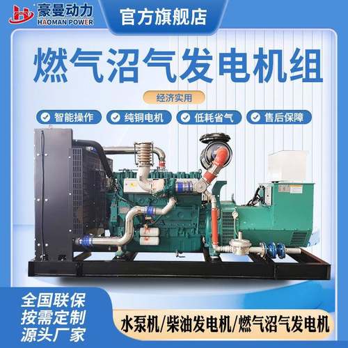 250KW沼气发电机300kw500kw600kw800KVA1000千瓦天燃气发电机组