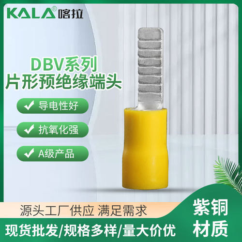 DBV系列紫铜片冷压片形接线端子