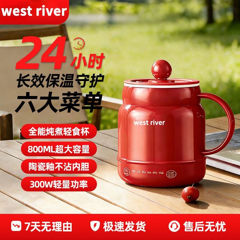 新款电煮杯迷你保温陶瓷油内胆小型泡奶锅多功能电热杯便携养生杯