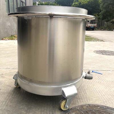 34201不锈钢搅拉0缸移动式油漆涂料化球工原料中转带阀ZKT拌缸分