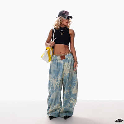 TRUEWORLD水波纹牛仔裤