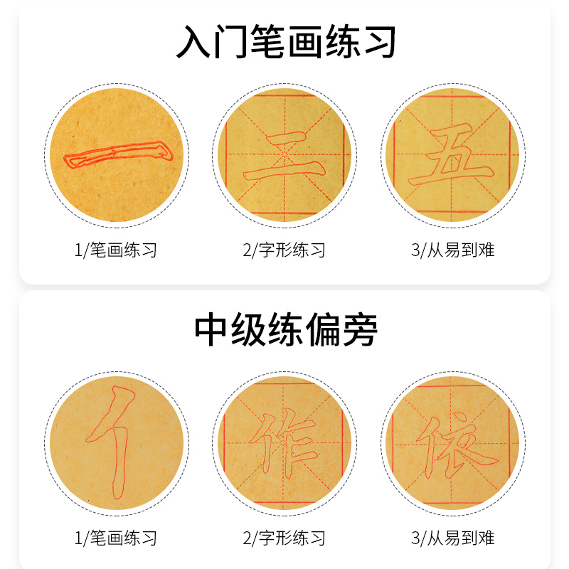 毛笔字初学者入门套装初学练字练习纸宣纸纸张毛边纸儿童写描红楷