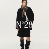 山羊绒双面呢大衣女秋冬中长款 N°28 董洁同款 毛呢外套赠围巾