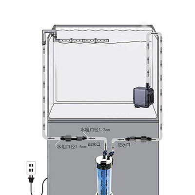 现货创星前置过滤桶无动力鱼缸外置过滤器缸外滤筒DIY自制小型前