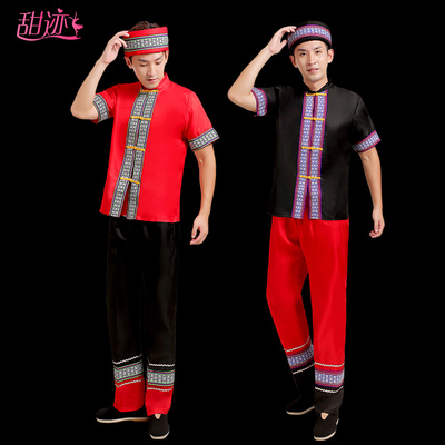 速发少数民族服装男成人云南侗族表演服土家族瑶族黎族壮族苗族彝