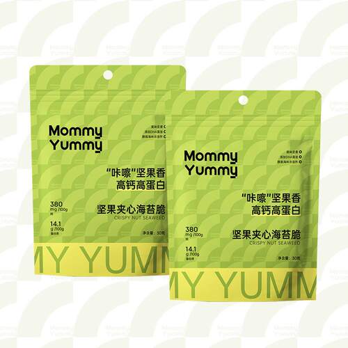 MommyYummy海苔夹心脆孕期孕妇无添加蔗糖即食坚果紫菜片休闲零食