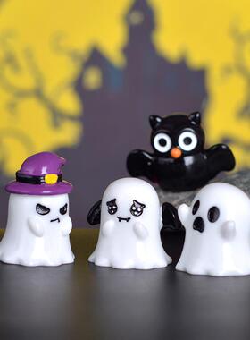 跨境卡通万圣节巫师幽灵系列万圣节南瓜幽灵小摆件水晶球装饰配件