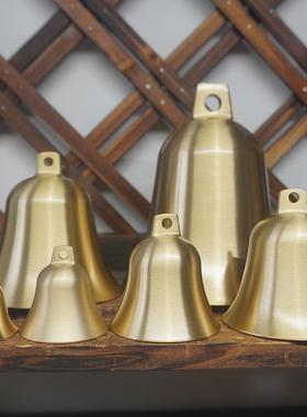 铜铃铛纯铜钟摆件铜铃黄铜门口大小号门对门响声超大家居风铃挂件