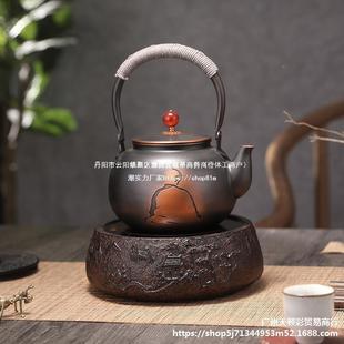 电陶炉煮452茶家用茶炉小型静音老岩泥工煮茶器壶烧铜水手壶茶壶