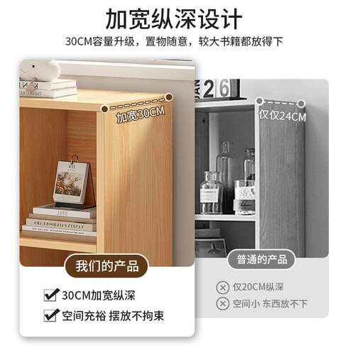 书柜地展用多层绘落本收纳置XLP物架带柜门幼儿园分格家落地靠墙