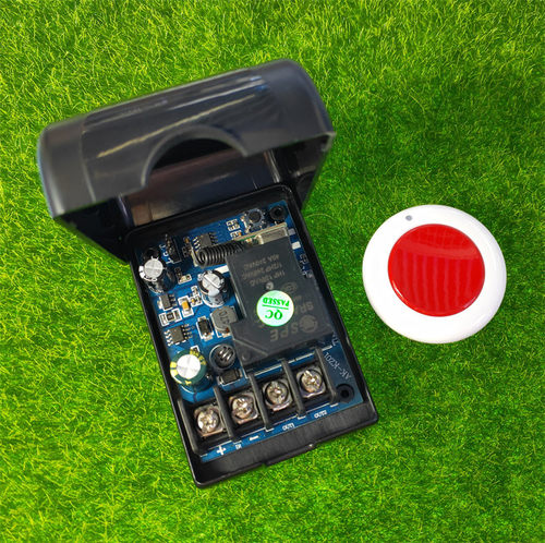 随意贴圆形红单键按钮遥控12V24V36v30V一路门禁灯喇叭开关控制器