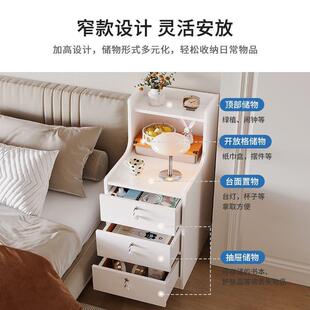 床头柜带锁简见详情约家用卧室动床边出物租屋质木收纳移置储物柜