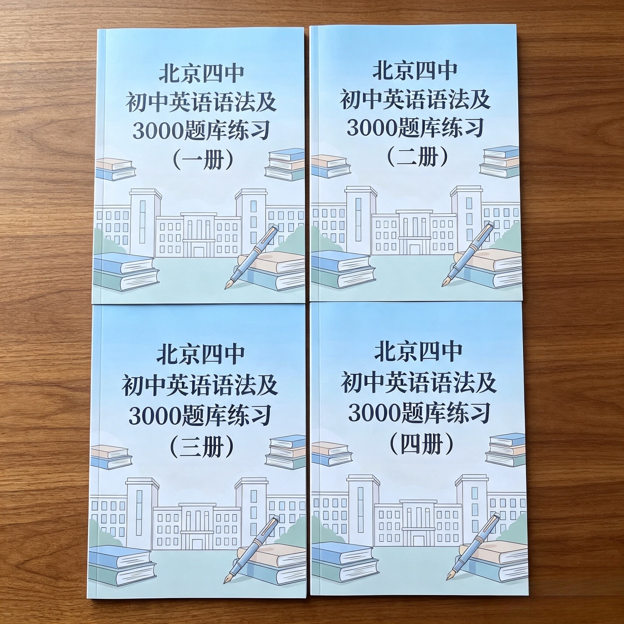北京四中初中英语语法及3000题库练习1234册初中英语语法大全
