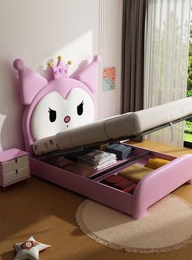 童儿童床女孩梦幻主公床1米实木单人卡通创意女粉2024420色卧室轻