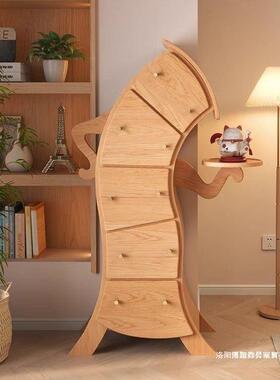 歪造型木柜子客厅可爱储物柜46506中古风歪脖子五柜实叉腰头个性