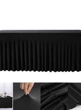 商tlznfgj#会议桌布长方形长条桌裙展会酒店务活台桌围动桌裙桌台