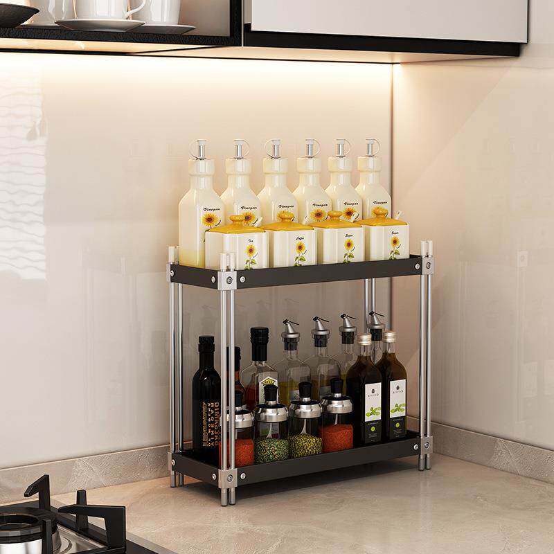 醋厨房调料置物架极窄款台能面多功MHH不锈钢放盐油酱收纳盒的可