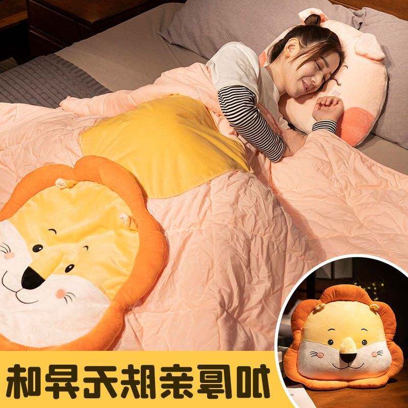 抱枕被子两用二合一靠枕折叠午睡枕头办公室午休毯子车载汽车靠垫