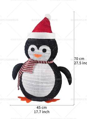 圣诞节饰可折叠摆企鹅装庭院布置发光LED灯串室内GCB001-户外布灯