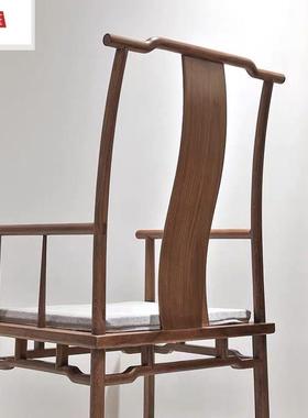 榆木子主人麦蓬太椅仿古茶椅古围椅圈椅中师实木63800809三件套椅