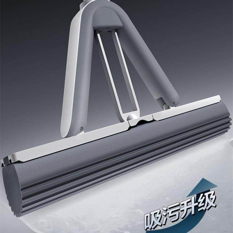 海绵拖把家F97HS6JS用205免新款胶棉手洗吸水胶地棉2头一拖懒人拖