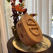 复古藤收纳盒提日藤编茶具WHB配件工手编织手收纳箱式 便携茶具箱