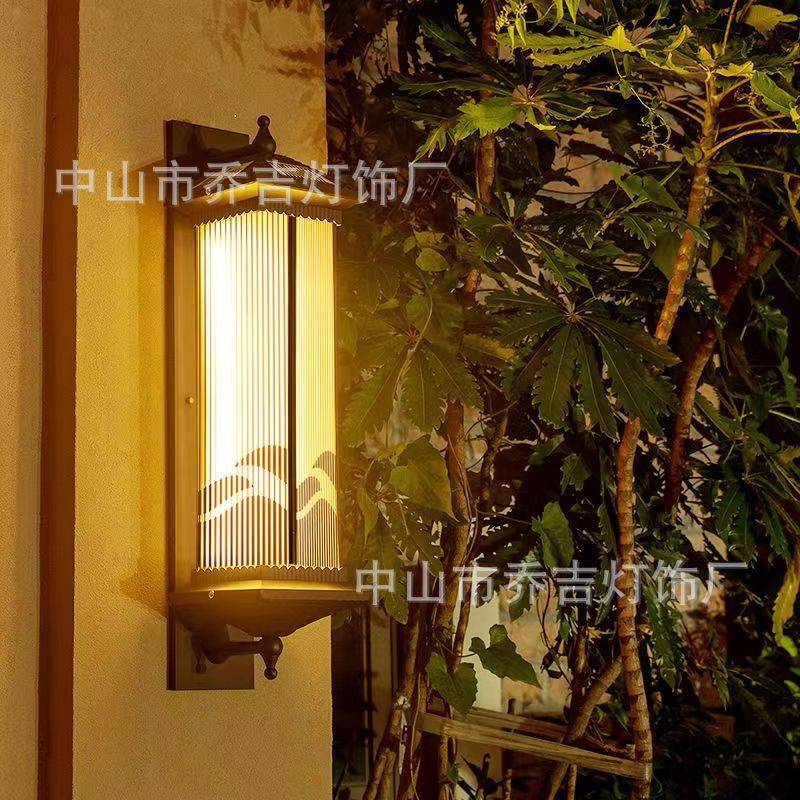 户外壁灯防水太阳能庭院灯室外中式超亮外墙灯花园别墅阳台大门灯