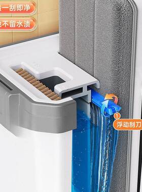 拖把家用拖净2025新款平免板洗LLH拖布一桶懒人墩手布刮刮乐拖地