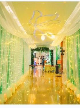 led窗6帘灯饰*3米LED闪灯串灯主播背景装灯婚庆DC016用圣品诞灯