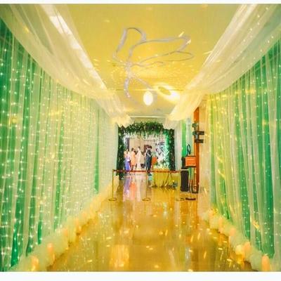 led窗6帘灯饰*3米LED闪灯串灯主播背景装灯婚庆DC016用圣品诞灯