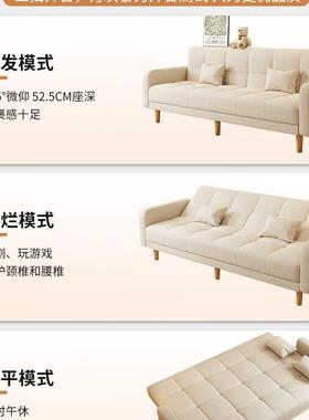 沙发小户型客厅02发5新款简约现2代三MUN人两位出租房布艺折叠沙