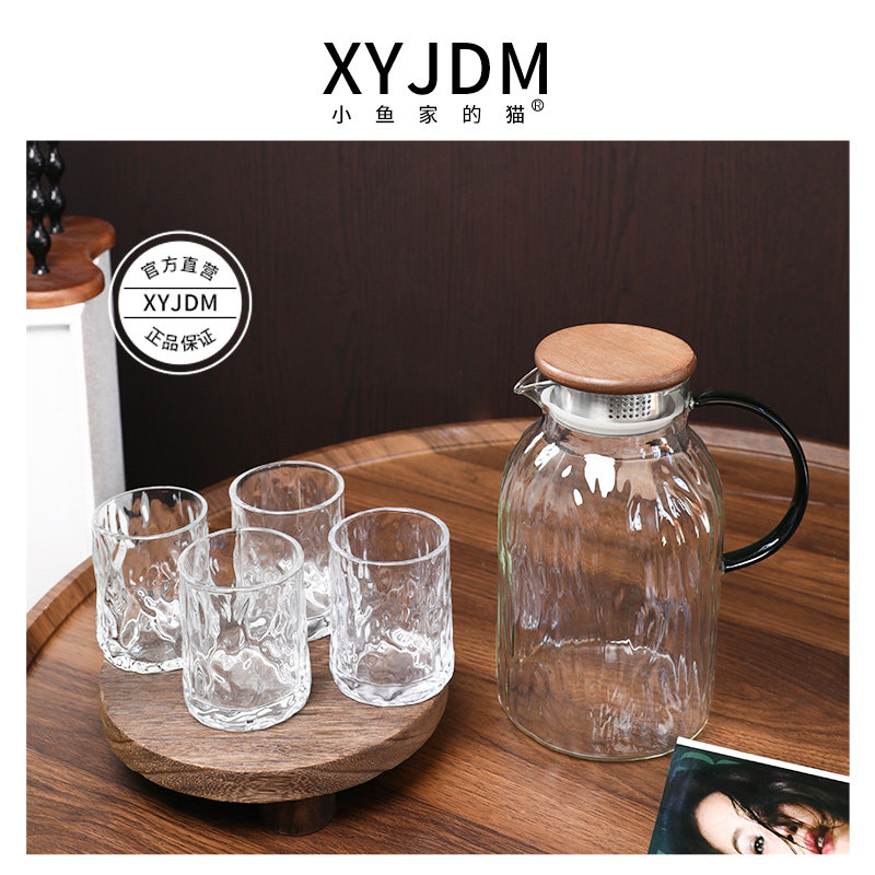 家用加厚玻璃冷热水壶水杯套装耐高温烧水壶大容量泡茶壶待客茶壶