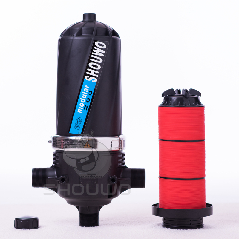 现货农业园林节水碟片叠片式过滤器寸0小款T型喷滴灌农用盘式过滤