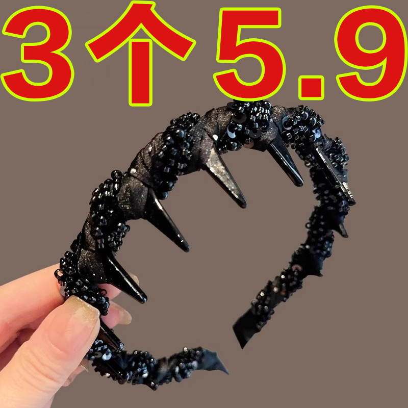 铂思亚复古宽发箍气质小香风