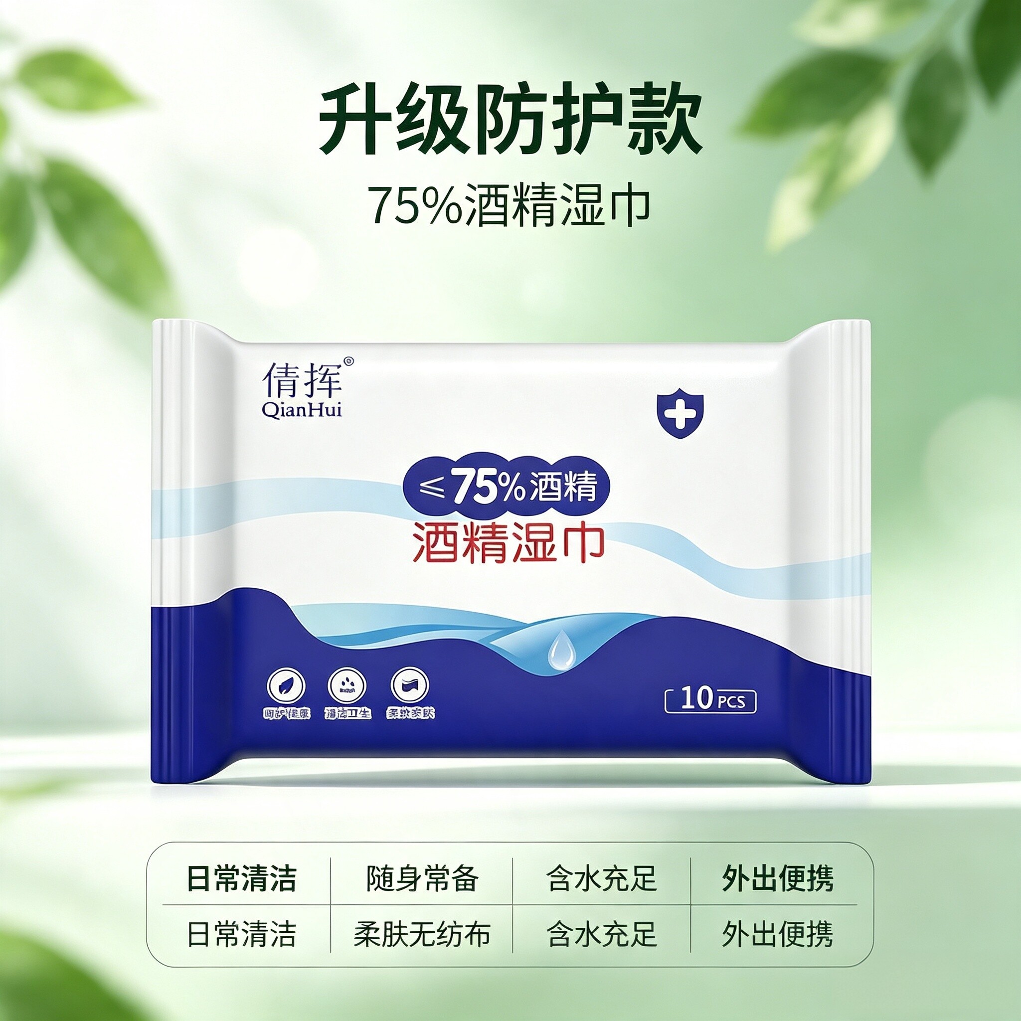 75度酒精大包便携消毒抑菌湿巾
