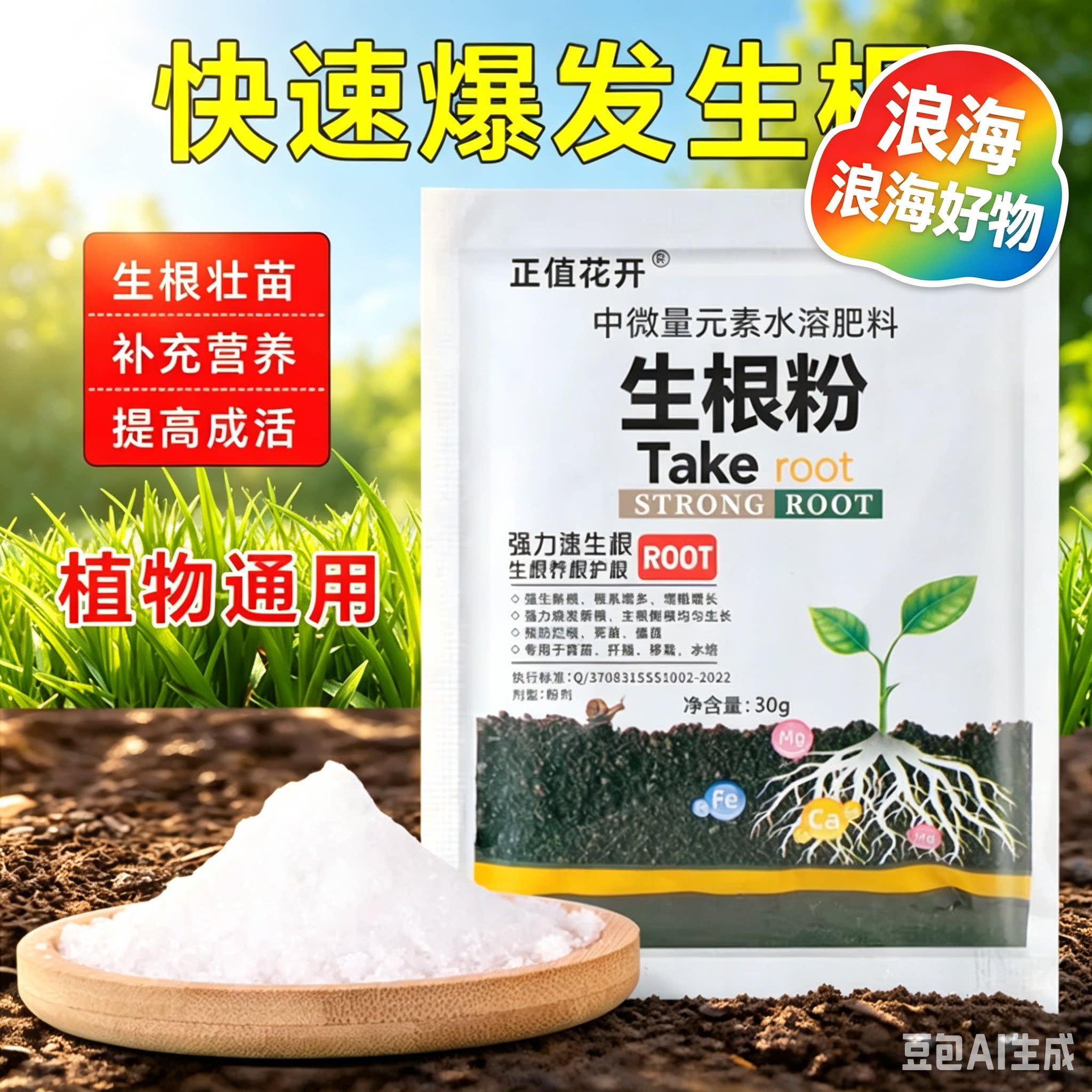 【拍1发10】植物助长剂微生物肥作物移栽生根改善土壤衡HQ