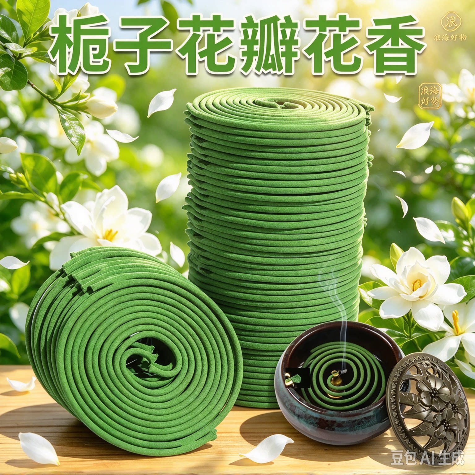 【120盘+送香炉】天然栀子花香薰檀香家用盘香室内持久留香HQ2