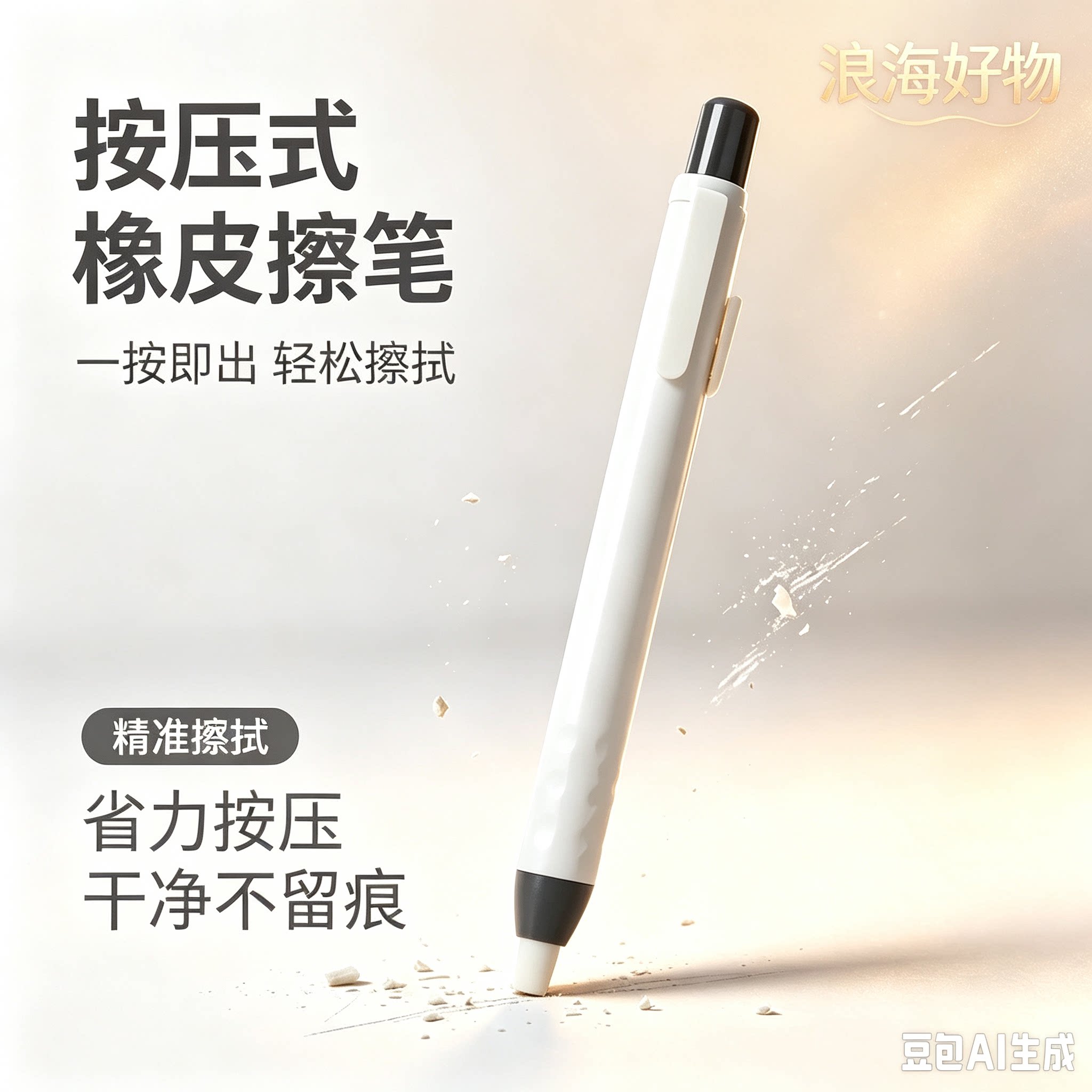 【老师推荐】按动磨砂橡皮笔多种字迹修改擦除学生橡皮擦笔RR