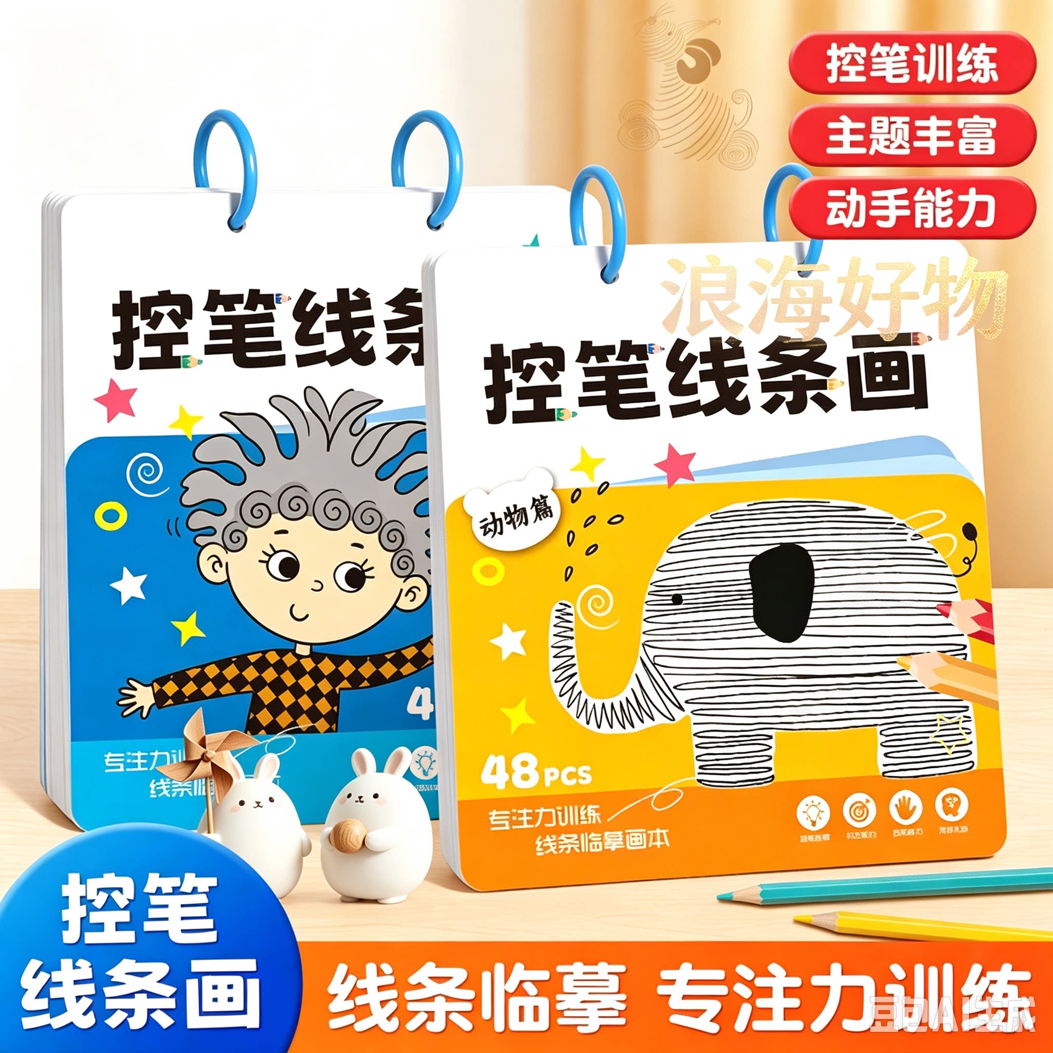 【到手两本】儿童控笔训练3-6岁画画本早教启蒙专注力训练趣味HQ2
