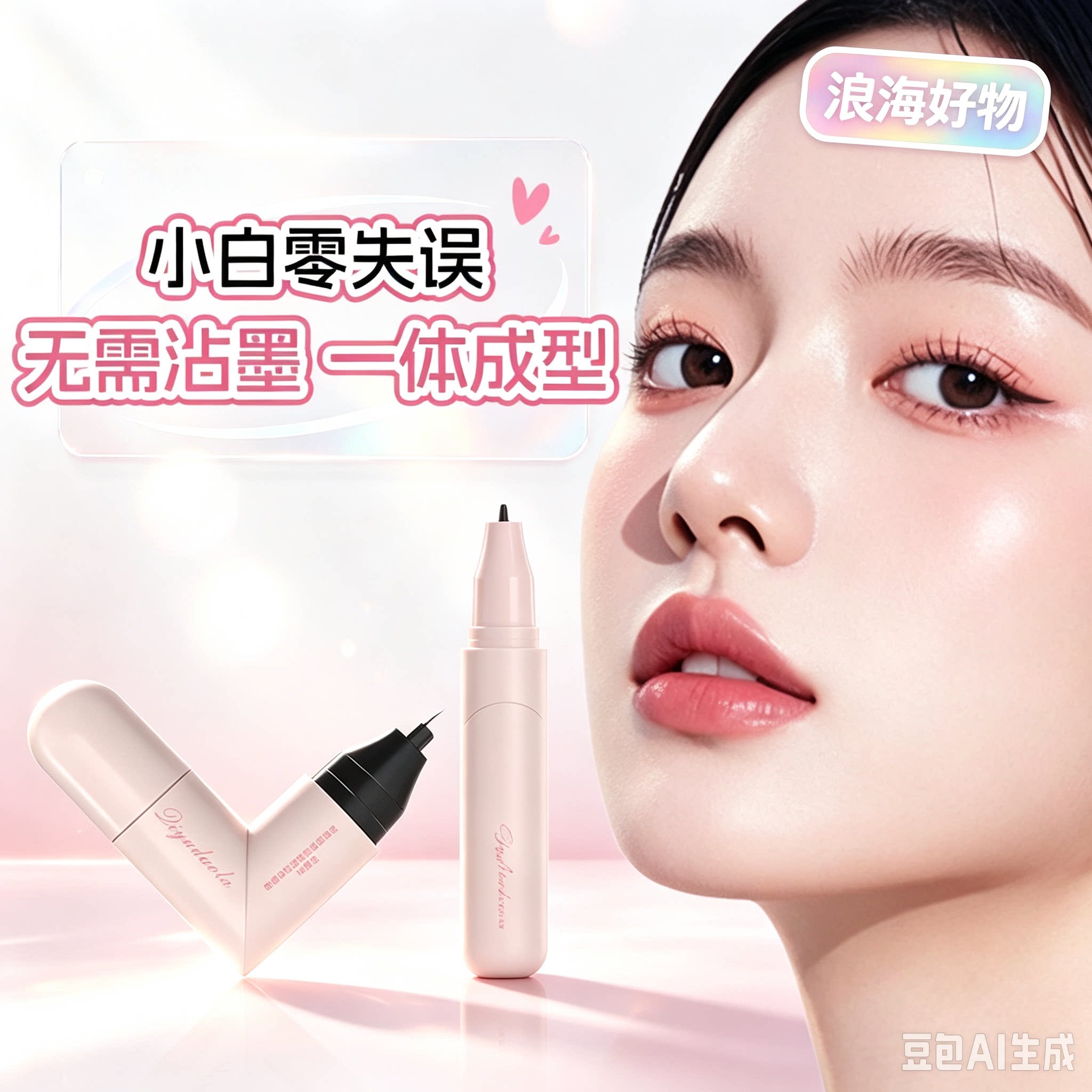 奇遇朵拉一体式转眼线印章笔精准持久不晕染不脱妆眼线液HQ