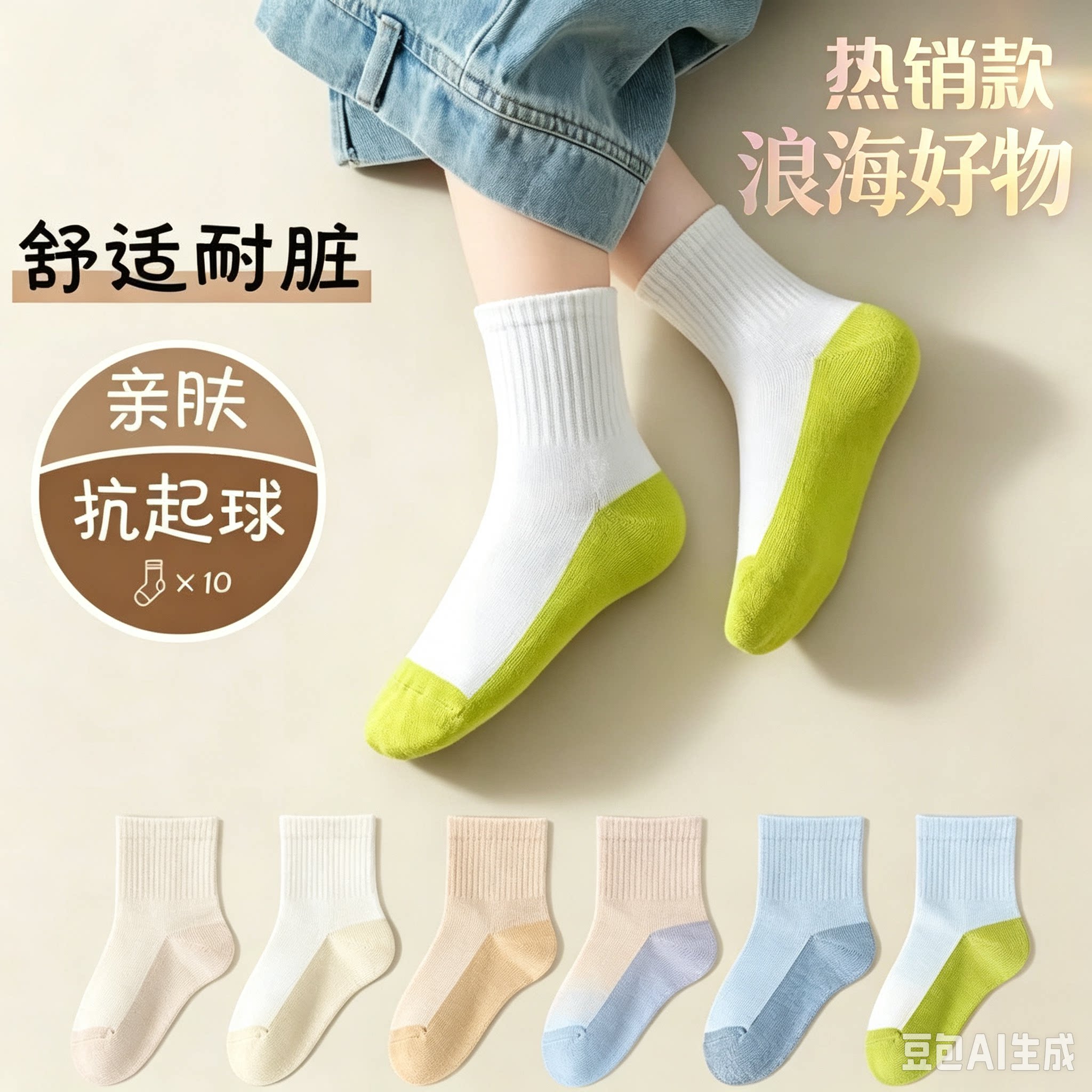 开学季儿童袜子春夏季不硌脚袜子防臭中筒吸汗百搭学生运动袜RR2