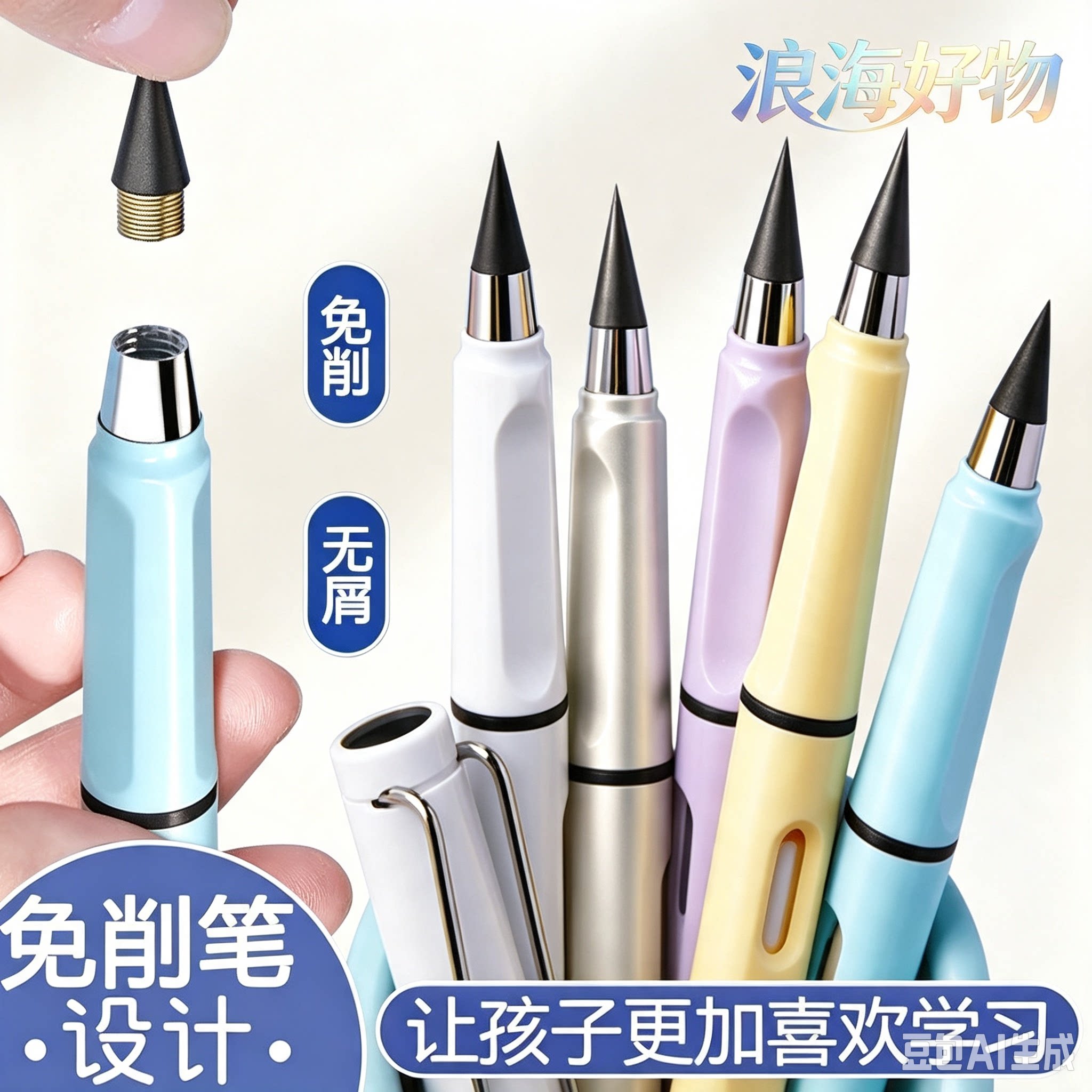 【学习好物】黑科技不用削永恒铅笔可擦写正姿握笔写不完铅笔RR
