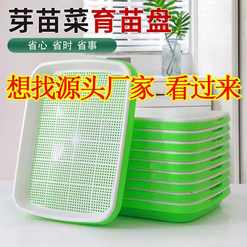 育苗盘芽苗盘菜阳台种菜盆水培蔬菜豆芽无土小麦蒜苗种植盘育苗盆
