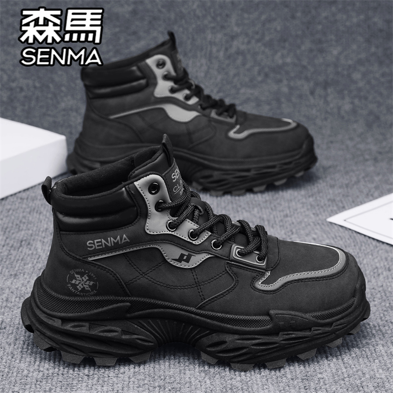 森马官方旗舰店男鞋工装马丁靴