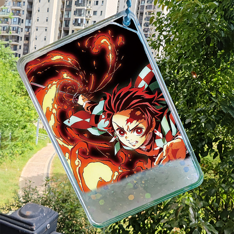 灶门炭治郎流沙麻将流麻挂件diy鬼灭之刃周边透明亚克力摆件潮玩