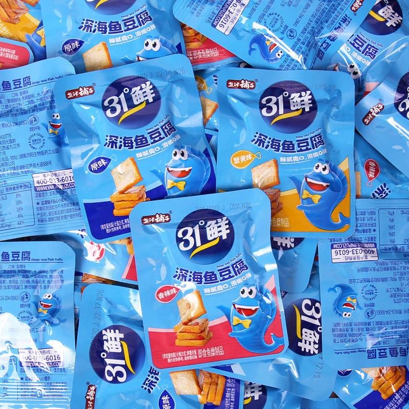 盐津铺子鱼豆腐豆腐干小包装香辣味办公室解馋小零食休闲食品小吃