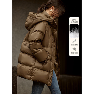 2025冬季休闲时尚中长款女式羽绒服