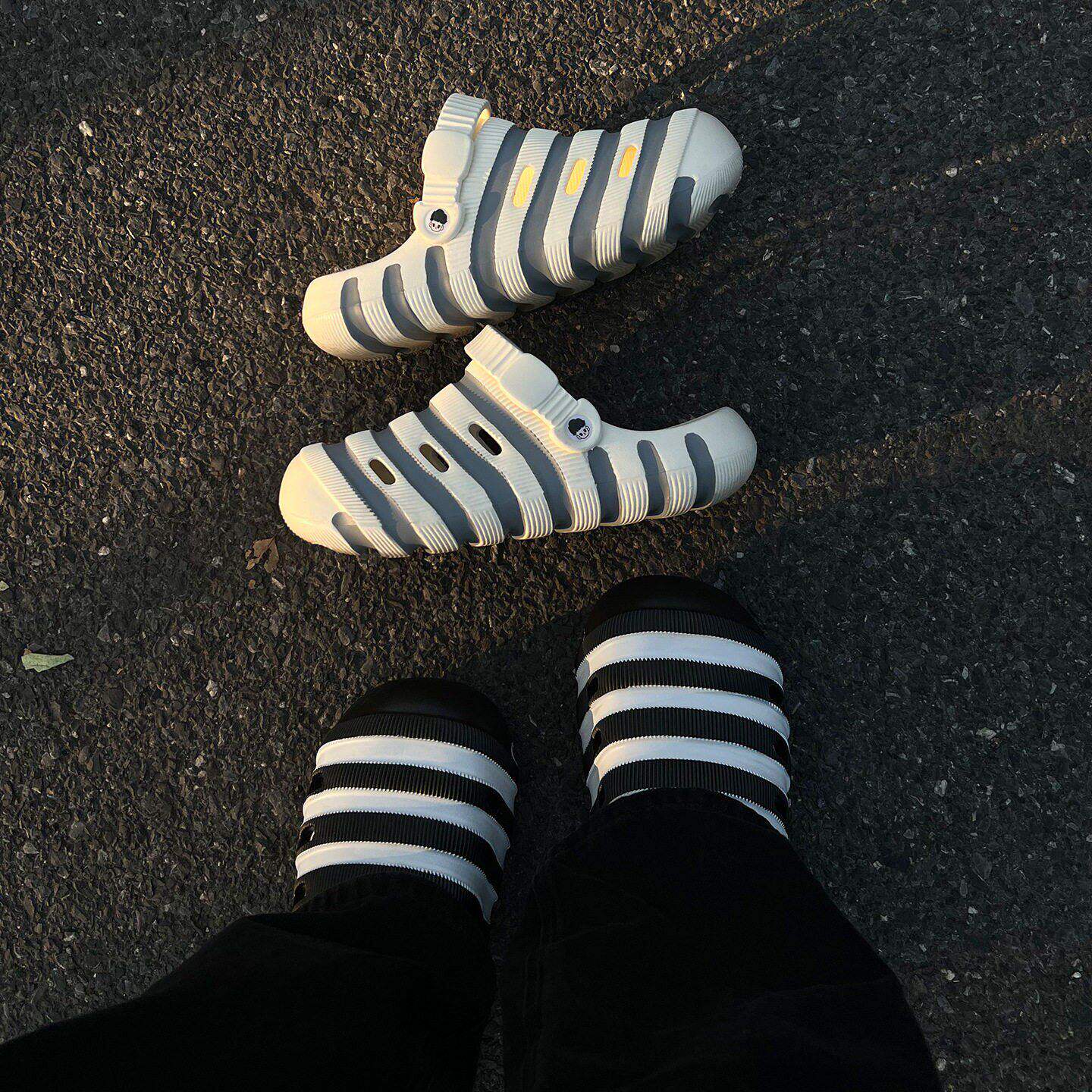 洞洞鞋男士夏季2026新款可外穿防滑透气厚底eva踩屎感户外凉拖鞋